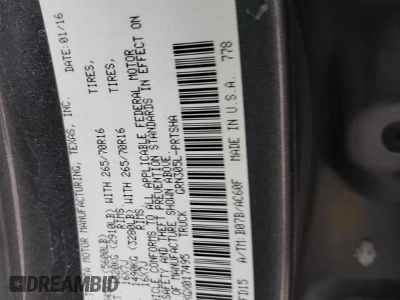 2016 Toyota Tacoma SR with VIN 5TFCZ5ANXGX017495, listed as a Copart auction lot 52526115 with 78,774 mi miles and Salvage Title. Bid and sale history available at carsss.com. Image 15.