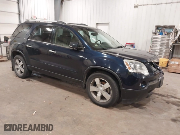 2011 GMC Acadia SLT2 with VIN 1GKKVSED4BJ349486, listed as a IAAI auction lot 40923073 with 182,392 mi miles. Bid and sale history available at carsss.com. Image 1.