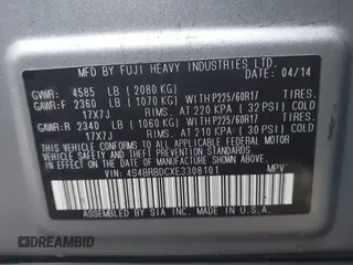 2014 Subaru Outback 2.5i Premium with VIN 4S4BRBDCXE3308101, listed as a IAAI auction lot 41166533 with 202,488 mi miles. Bid and sale history available at carsss.com. Image 9.