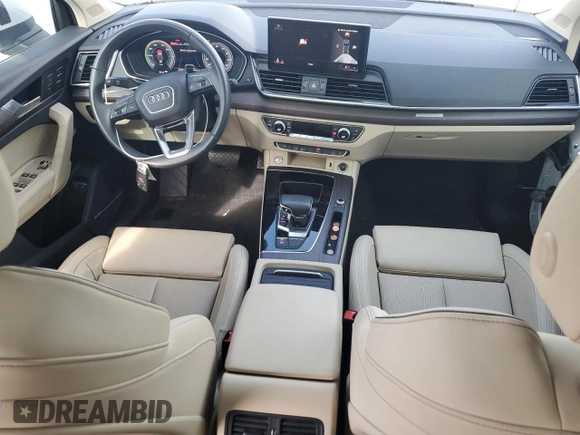 2021 Audi Q5 Premium Plus with VIN WA1E2AFY9M2128647, listed as a Copart auction lot 72887654 with 22,051 mi miles and Salvage Title. Bid and sale history available at carsss.com. Image 8.