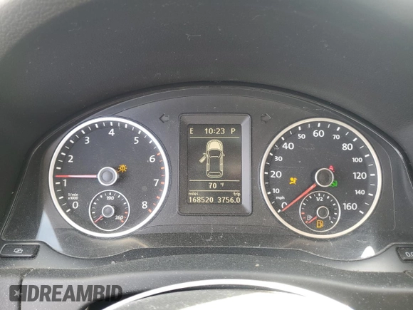 2012 Volkswagen Tiguan S with VIN WVGBV7AX3CW575463, listed as a Copart auction lot 77889064 with 168,520 mi miles and Salvage Title. Bid and sale history available at DreamBid. Image 9.