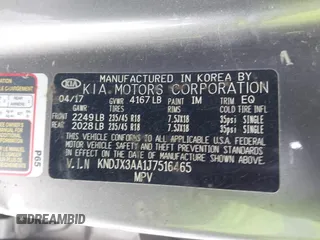2018 Kia Soul ! with VIN KNDJX3AA1J7516465, listed as a IAAI auction lot 41619026 with 93,948 mi miles. Bid and sale history available at carsss.com. Image 9.