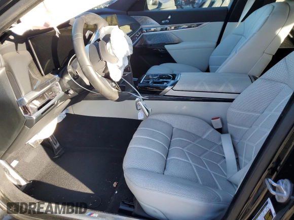 2023 BMW 7 Series 760i xDrive with VIN WBA33EJ0XPCM80117, listed as a Copart auction lot 84407104 with Not provided miles and Salvage title. Bid and sale history available at DreamBid. Image 7.