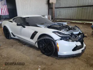 2017 Chevrolet Corvette Z06 1LZ with VIN 1G1YP2D62H5603161, listed as a Copart auction lot 81740534 with 26,922 mi miles and Salvage Title. Bid and sale history available at carsss.com. Image 4.