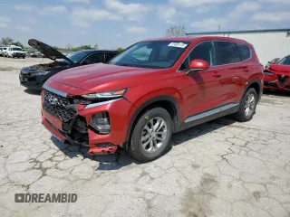2019 Hyundai Santa Fe SE with VIN 5NMS23AD9KH017324, listed as a Copart auction lot 53665165 with 120,032 mi miles and Salvage title. Bid and sale history available at DreamBid. Image 1.