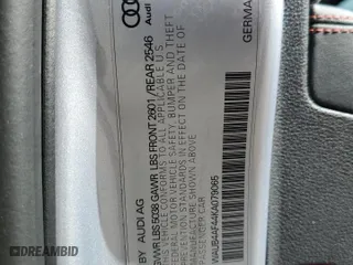 2019 Audi S4 Premium Plus with VIN WAUB4AF44KA079065, listed as a Copart auction lot 49865473 with 65,306 mi miles. Bid and sale history available at carsss.com. Image 13.
