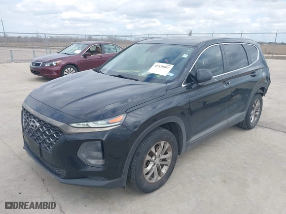 2019 Hyundai Santa Fe SE with VIN 5NMS23AD1KH074388, listed as a IAAI auction lot 41539007 with 123,570 mi miles. Bid and sale history available at carsss.com. Image 2.