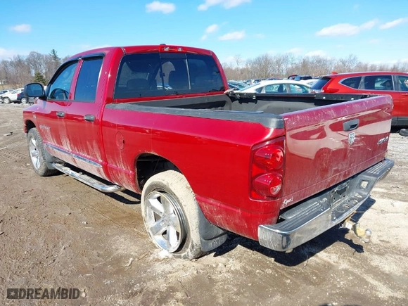 2007 Dodge Ram 1500 Laramie with VIN 1D7HU18277S267806, listed as a IAAI auction lot 41591579 with 141,497 mi miles. Bid and sale history available at carsss.com. Image 3.
