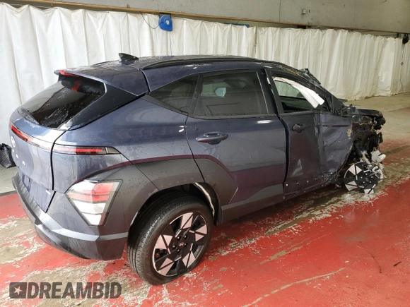 2024 Hyundai Kona SEL with VIN KM8HBCAB1RU122107, listed as a Copart auction lot 53721805 with 22,462 mi miles and Salvage Title. Bid and sale history available at carsss.com. Image 3.