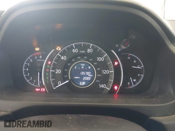 2016 Honda CR-V LX with VIN 5J6RM4H36GL104593, listed as a IAAI auction lot 41625618 with 135,780 mi miles. Bid and sale history available at carsss.com. Image 7.