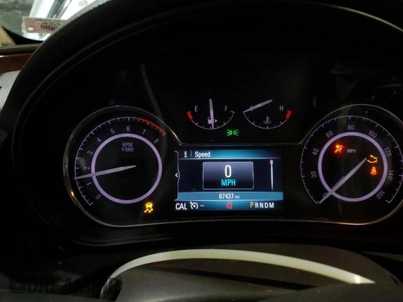 2016 Buick Regal Premium II with VIN 2G4GT5GX9G9126178, listed as a Copart auction lot 46190405 with 87,437 mi miles and Salvage title. Bid and sale history available at DreamBid. Image 9.