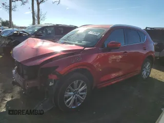 2023 Mazda CX-5 Signature with VIN JM3KFBXY5P0132333, listed as a Copart auction lot 87383354 with 18,612 mi miles and Salvage Title. Bid and sale history available at carsss.com. Image 1.