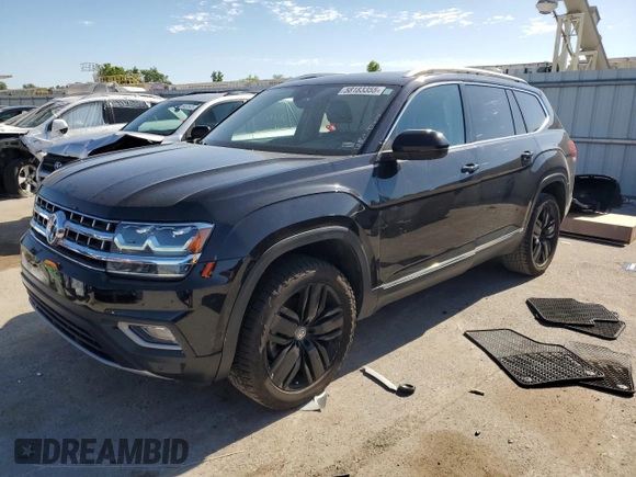 2018 Volkswagen Atlas SEL Premium z VIN 1V2NR2CA7JC568322, wystawiony jako Copart lot #58183355 z przebiegiem 99 832 mil mil oraz Szkoda całkowita • Salvage title. Historia ofert i sprzedaży dostępna na DreamBid. Obrazek 1.