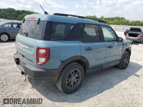 2021 Ford Bronco Sport Big Bend with VIN 3FMCR9B62MRA91007, listed as a Copart auction lot 53842295 with 59,535 mi miles and Salvage title. Bid and sale history available at DreamBid. Image 3.