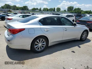 2017 Infiniti Q50 Sport with VIN JN1EV7AP1HM742295, listed as a Copart auction lot 61851655 with 69,227 mi miles and Salvage title. Bid and sale history available at DreamBid. Image 3.