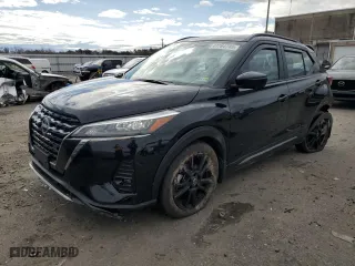 2024 Nissan Kicks SR with VIN 3N1CP5DV7RL542341, listed as a Copart auction lot 47764745 with 1,584 mi miles and Salvage Title. Bid and sale history available at carsss.com. Image 1.