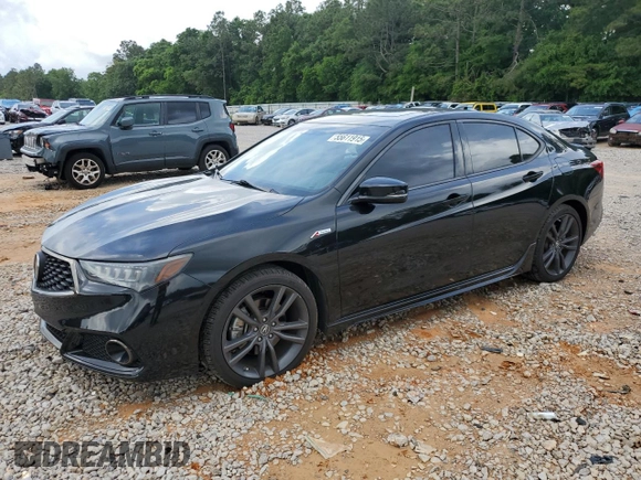 2018 Acura TLX w/A-SPEC Pkg with VIN 19UUB2F68JA007780, listed as a Copart auction lot 55611915 with 47,840 mi miles and Salvage title. Bid and sale history available at DreamBid. Image 1.