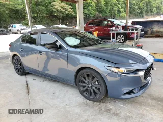 2022 Mazda 3 Carbon Edition with VIN 3MZBPACL0NM318475, listed as a Copart auction lot 59286455 with 27,327 mi miles and Salvage title. Bid and sale history available at DreamBid. Image 4.