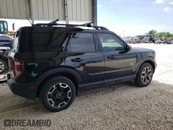 2023 Ford Bronco Sport Outer Banks with VIN 3FMCR9C60PRD13045, listed as a Copart auction lot 57874625 with 27,218 mi miles and Salvage title. Bid and sale history available at DreamBid. Image 3.