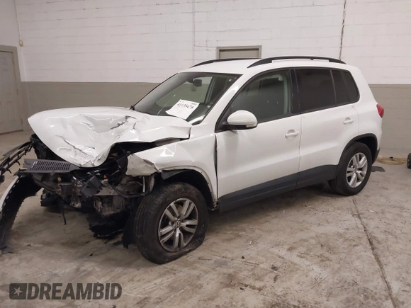 2017 Volkswagen Tiguan S with VIN WVGBV7AX6HK012650, listed as a IAAI auction lot 41135475 with 96,198 mi miles and . Bid and sale history available at DreamBid. Image 2.