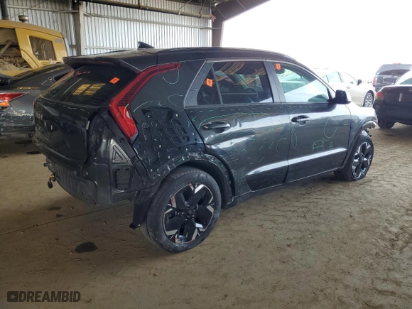 2023 Kia Niro EV Wind with VIN KNDCR3L12P5029800, listed as a Copart auction lot 49516985 with 8,966 mi miles and Salvage Title. Bid and sale history available at carsss.com. Image 3.