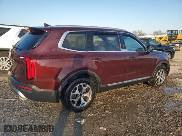 2022 Kia Telluride EX with VIN 5XYP3DHC8NG315075, listed as a Copart auction lot 46737675 with 34,048 mi miles and Salvage Title. Bid and sale history available at carsss.com. Image 3.