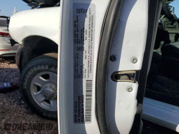 2023 Ram 2500 Tradesman with VIN 3C6UR5HJ2PG543865, listed as a Copart auction lot 62860394 with 8,995 mi miles and Salvage Title. Bid and sale history available at carsss.com. Image 15.