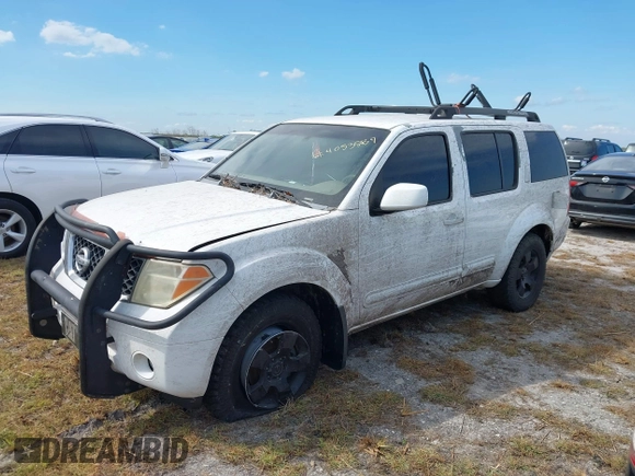 2007 Nissan Pathfinder SE with VIN 5N1AR18W47C609122, listed as a IAAI auction lot 40535039 with 1 mi miles. Bid and sale history available at carsss.com. Image 2.