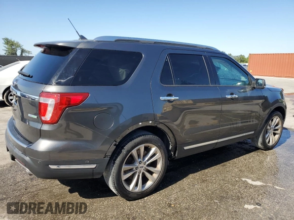 2018 Ford Explorer Limited with VIN 1FM5K7FH4JGB85289, listed as a Copart auction lot 52290775 with 76,578 mi miles and Salvage title. Bid and sale history available at DreamBid. Image 3.