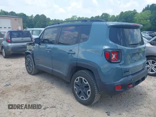2016 Jeep Renegade Trailhawk with VIN ZACCJBCT1GPE10015, listed as a IAAI auction lot 42572522 with 131,631 mi miles and . Bid and sale history available at DreamBid. Image 3.