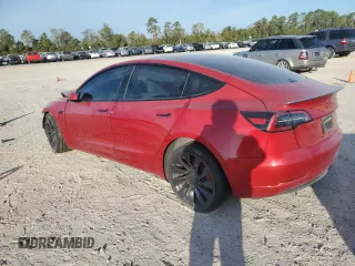 2023 Tesla Model 3 Performance with VIN 5YJ3E1EC7PF486616, listed as a Copart auction lot 82368074 with 32,724 mi miles and Salvage Title. Bid and sale history available at carsss.com. Image 2.