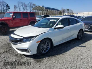 2019 Honda Civic Sedan EX with VIN 19XFC1F33KE011691, listed as a Copart auction lot 49576805 with 40,782 mi miles and Salvage Title. Bid and sale history available at carsss.com. Image 1.