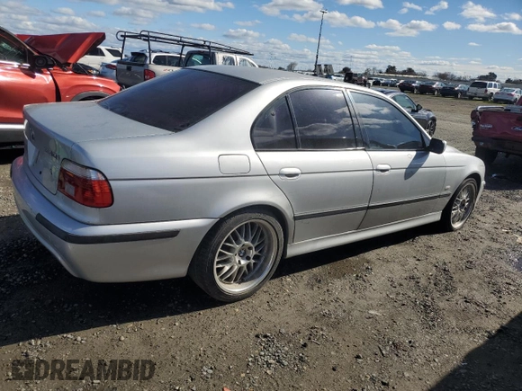 2003 BMW 5 Series 540iA with VIN WBADN63463GS57077, listed as a Copart auction lot 44601325 with 53,826 mi miles and Clean Title. Bid and sale history available at carsss.com. Image 3.