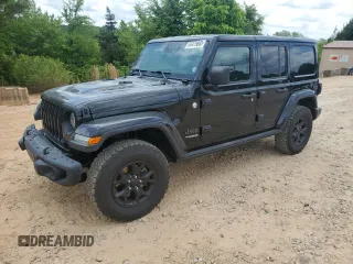 2019 Jeep Wrangler Unlimited Sahara with VIN 1C4HJXEG1KW527592, listed as a Copart auction lot 54475865 with 54,624 mi miles and Salvage title. Bid and sale history available at DreamBid. Image 1.