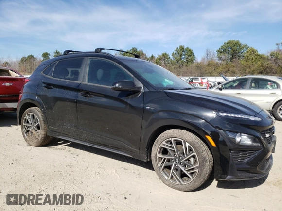 2022 Hyundai Kona N Line with VIN KM8K3CA35NU794693, listed as a Copart auction lot 40448973 with 14,235 mi miles. Bid and sale history available at carsss.com. Image 4.