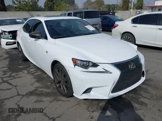 2015 Lexus IS 250 with VIN JTHCF1D2XF5021803, listed as a IAAI auction lot 41593893 with 109,086 mi miles. Bid and sale history available at carsss.com. Image 1.