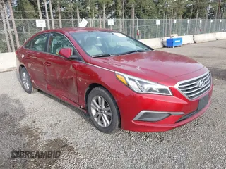 2016 Hyundai Sonata SE with VIN 5NPE24AF0GH261359, listed as a IAAI auction lot 42005720 with 100,889 mi miles and . Bid and sale history available at carsss.com. Image 1.