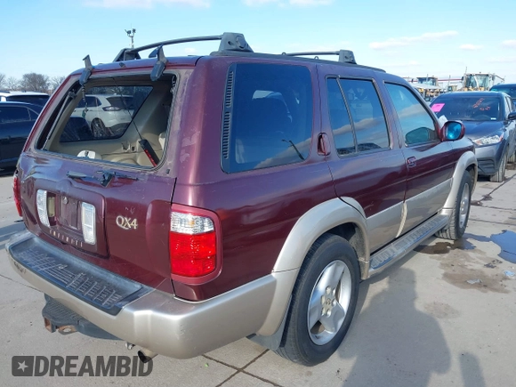 2002 Infiniti QX4 with VIN JNRDR09X02W212520, listed as a IAAI auction lot 41381529 with 182,828 mi miles and . Bid and sale history available at DreamBid. Image 4.