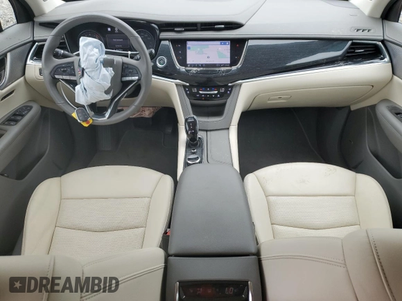 2021 Cadillac XT6 Premium Luxury with VIN 1GYKPCRSXMZ218341, listed as a Copart auction lot 56046145 with 35,270 mi miles and Salvage title. Bid and sale history available at DreamBid. Image 8.