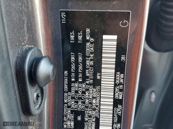 2022 Toyota 4Runner TRD Off Road with VIN JTEPU5JR8N6002155, listed as a Copart auction lot 83081554 with 80,337 mi miles and Salvage Title. Bid and sale history available at carsss.com. Image 13.