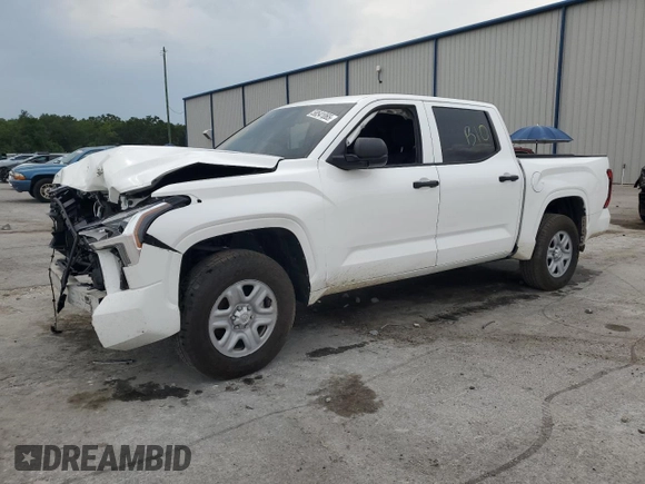 2023 Toyota Tundra SR with VIN 5TFKB5DB2PX111047, listed as a Copart auction lot 58541065 with 42,408 mi miles and Salvage title. Bid and sale history available at DreamBid. Image 1.