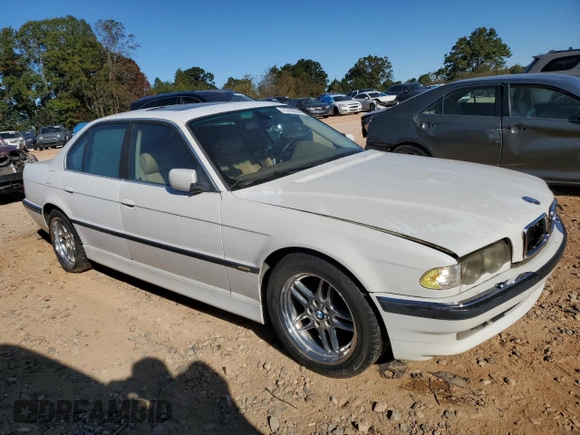 2001 BMW 7 Series 740iA with VIN WBAGG83421DN82147, listed as a Copart auction lot 75760544 with 0 mi miles and Clean Title. Bid and sale history available at carsss.com. Image 4.
