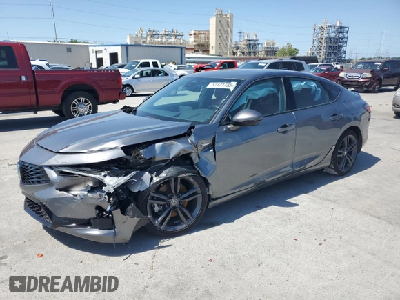 2023 Acura Integra Technology with VIN 19UDE4H6XPA018160, listed as a Copart auction lot 52121785 with 18,573 mi miles and Salvage title. Bid and sale history available at DreamBid. Image 1.