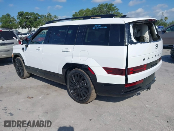 2025 Hyundai Santa Fe Calligraphy z VIN 5NMP5DGL2SH075051, wystawiony jako IAAI lot #42344858 z przebiegiem 6 728 mil mil oraz . Historia ofert i sprzedaży dostępna na DreamBid. Obrazek 3.