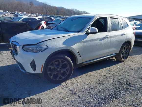 2022 BMW X3 xDrive30i with VIN 5UX53DP09N9K76477, listed as a IAAI auction lot 41164992 with Not Provided miles and . Bid and sale history available at DreamBid. Image 18.