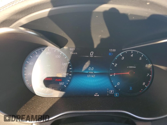 2023 Mercedes-Benz C 300 with VIN W1KWJ8EBXPG122548, listed as a Copart auction lot 80816274 with 10,142 mi miles and Salvage Title. Bid and sale history available at DreamBid. Image 9.