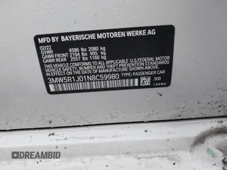 2022 BMW 3 Series 330i with VIN 3MW5R1J01N8C59980, listed as a IAAI auction lot 41445673 with 33,117 mi miles. Bid and sale history available at carsss.com. Image 9.