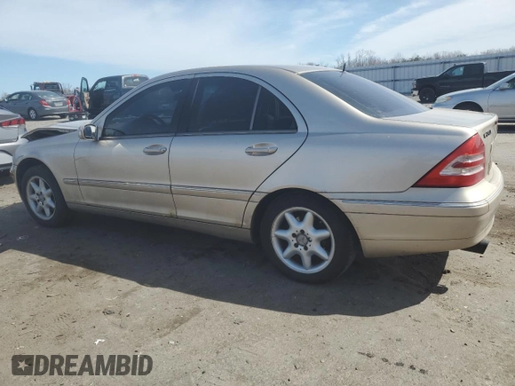 2002 Mercedes-Benz C 230/260/280/320 with VIN WDBRF61J22F251245, listed as a Copart auction lot 48387785 with 189,125 mi miles and Salvage Title. Bid and sale history available at DreamBid. Image 2.