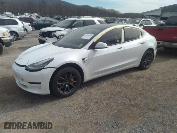 2020 Tesla Model 3 Standard Range Plus with VIN 5YJ3E1EA0LF597839, listed as a IAAI auction lot 41639219 with 49,220 mi miles. Bid and sale history available at carsss.com. Image 20.