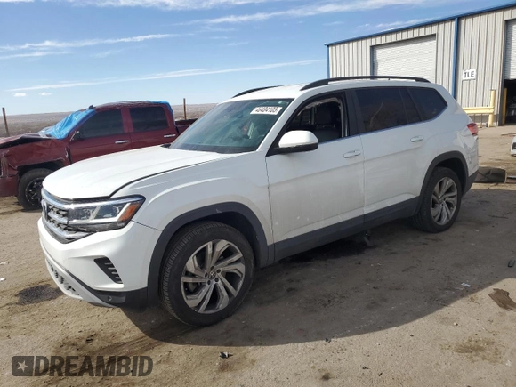 2021 Volkswagen Atlas SE z VIN 1V2HR2CA0MC526141, wystawiony jako Copart lot #46484105 z przebiegiem 49 420 mil mil oraz Szkoda całkowita • Salvage title. Historia ofert i sprzedaży dostępna na DreamBid. Obrazek 1.
